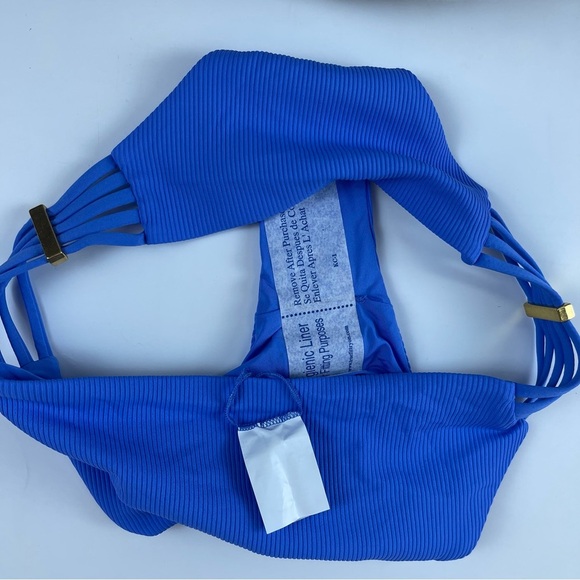 NEW Becca Rebecca Virtue Bikini Bottom Womens Small Blue Daniella Hipster NWOT - Picture 5 of 7